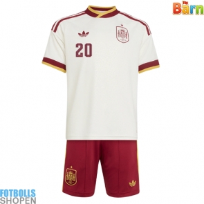Billiga Spanien Pedri Gonzalez #20 Bortatröja Barn VM 2026 Kortärmad (+ Korta byxor)
